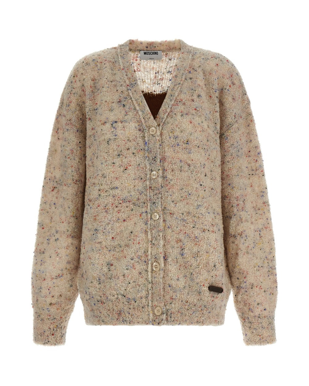 Moschino Beige Virgin Wool Cardigan