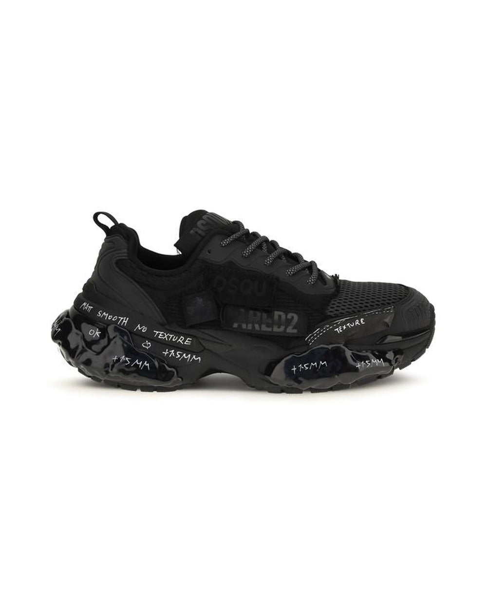 Dsquared² Black Polyester Athletic Sneakers