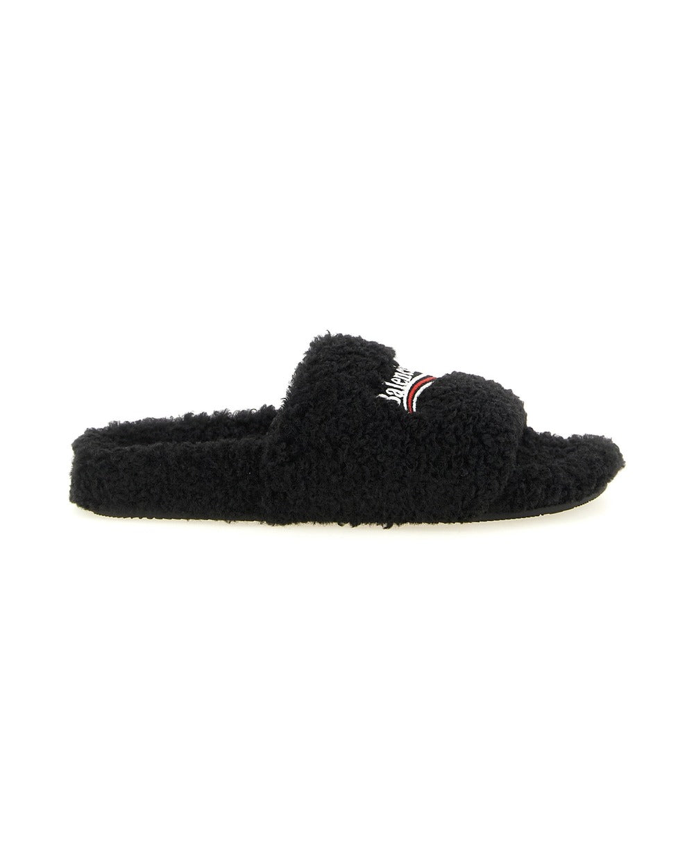 Balenciaga Black Polyester Slides