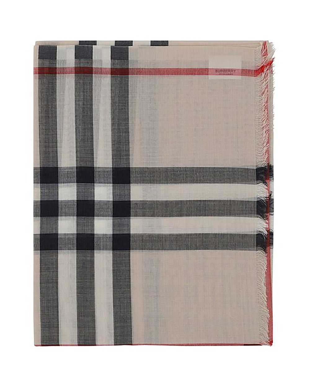 Burberry Beige Wool Oves Aries Scarf