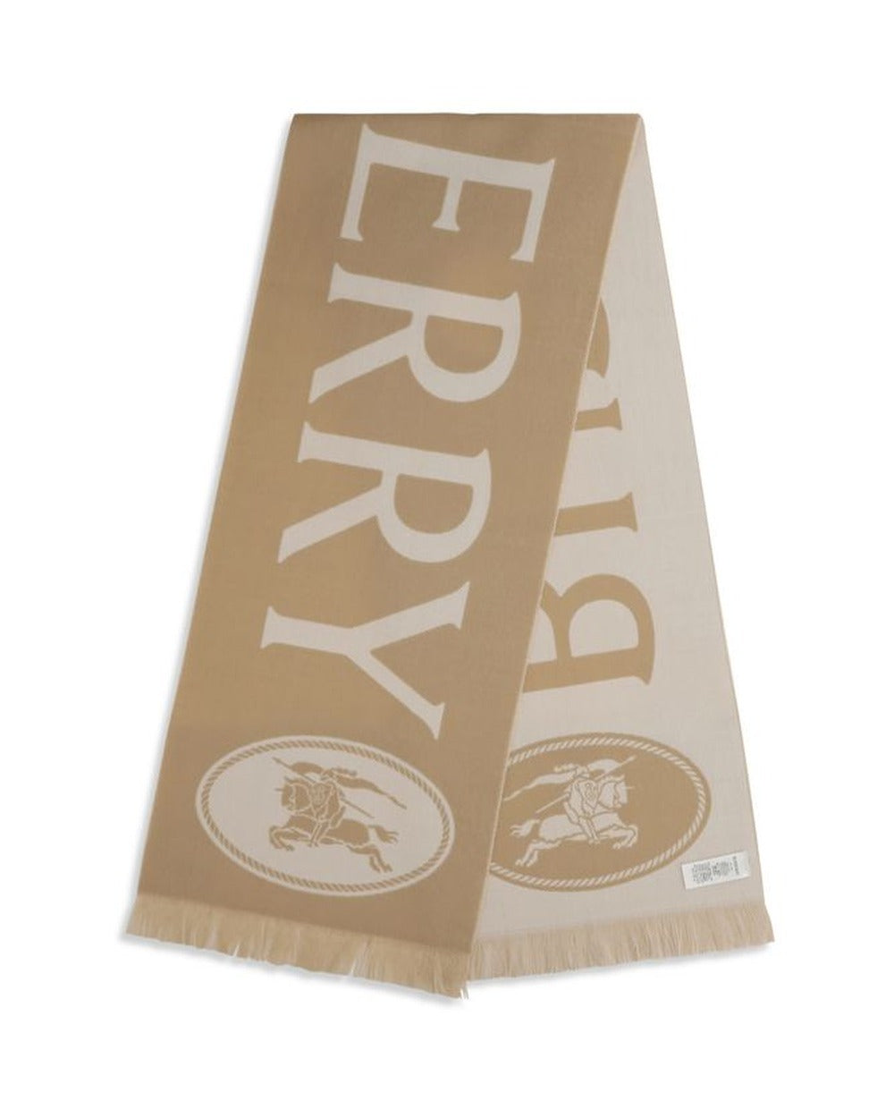 Burberry Beige Wool Oves Aries Scarf