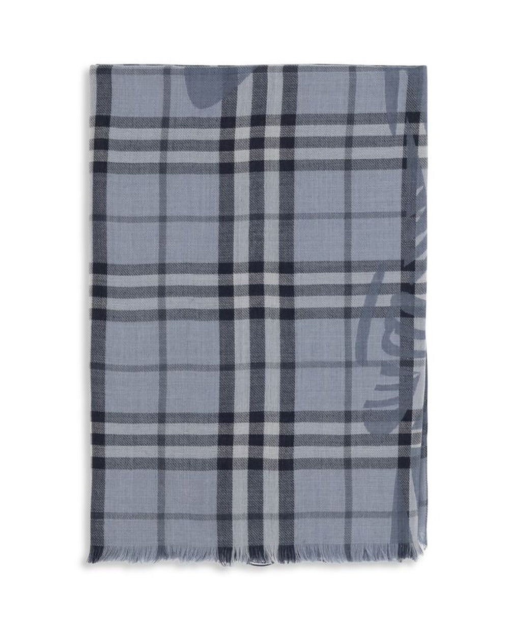 Burberry Blue Wool Oves Aries Foulard