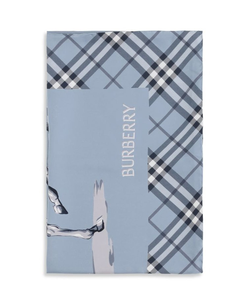 Burberry Blue Silk Scarf