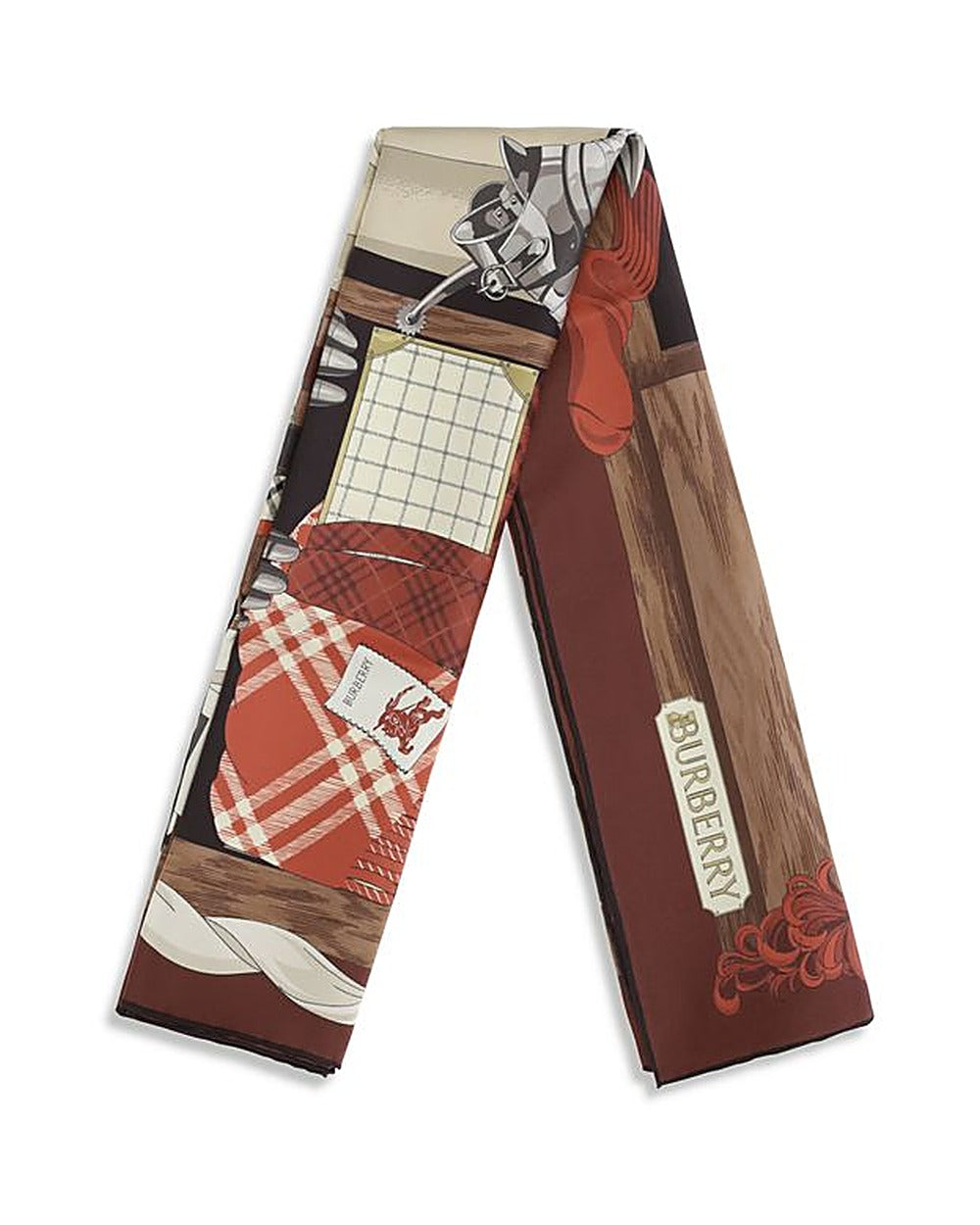 Burberry Brown Silk Scarf