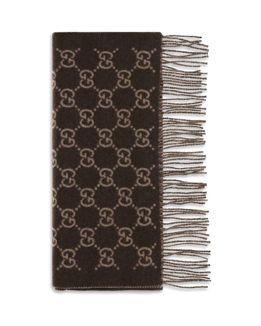 Gucci Brown Cashmere Scarf