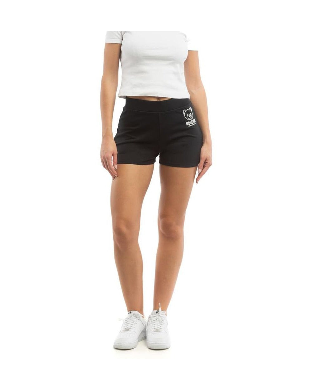 Moschino Black Cotton Short And Mini Shorts