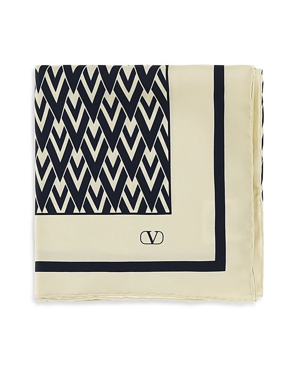 Valentino Garavani Beige Silk Scarf