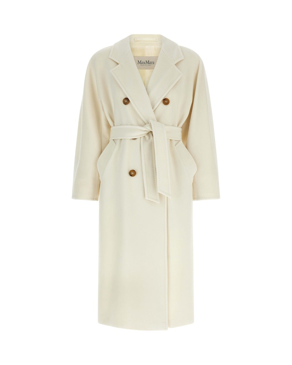 Max Mara White Virgin Wool Coat