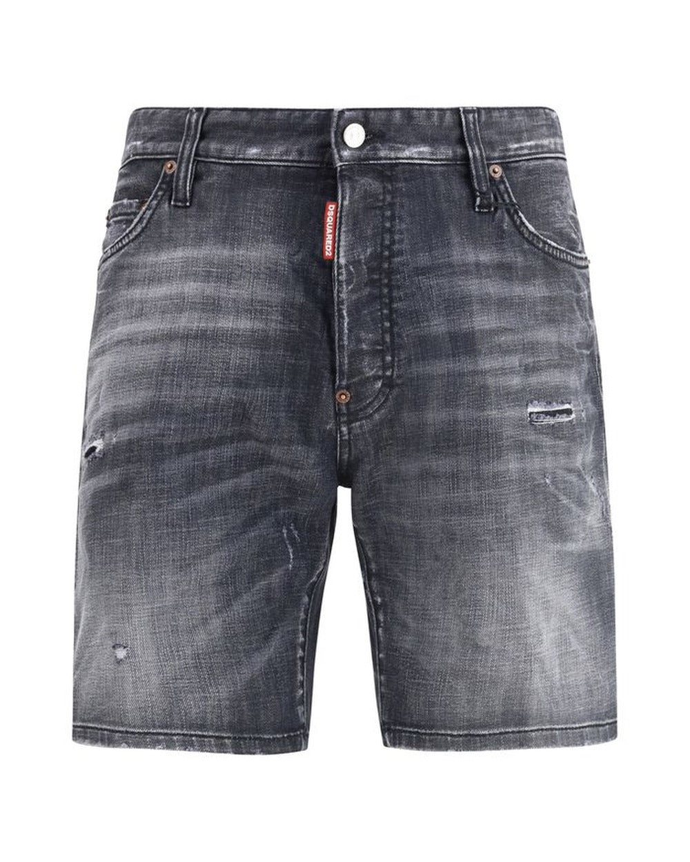 Dsquared² Black Cotton Bermuda Shorts