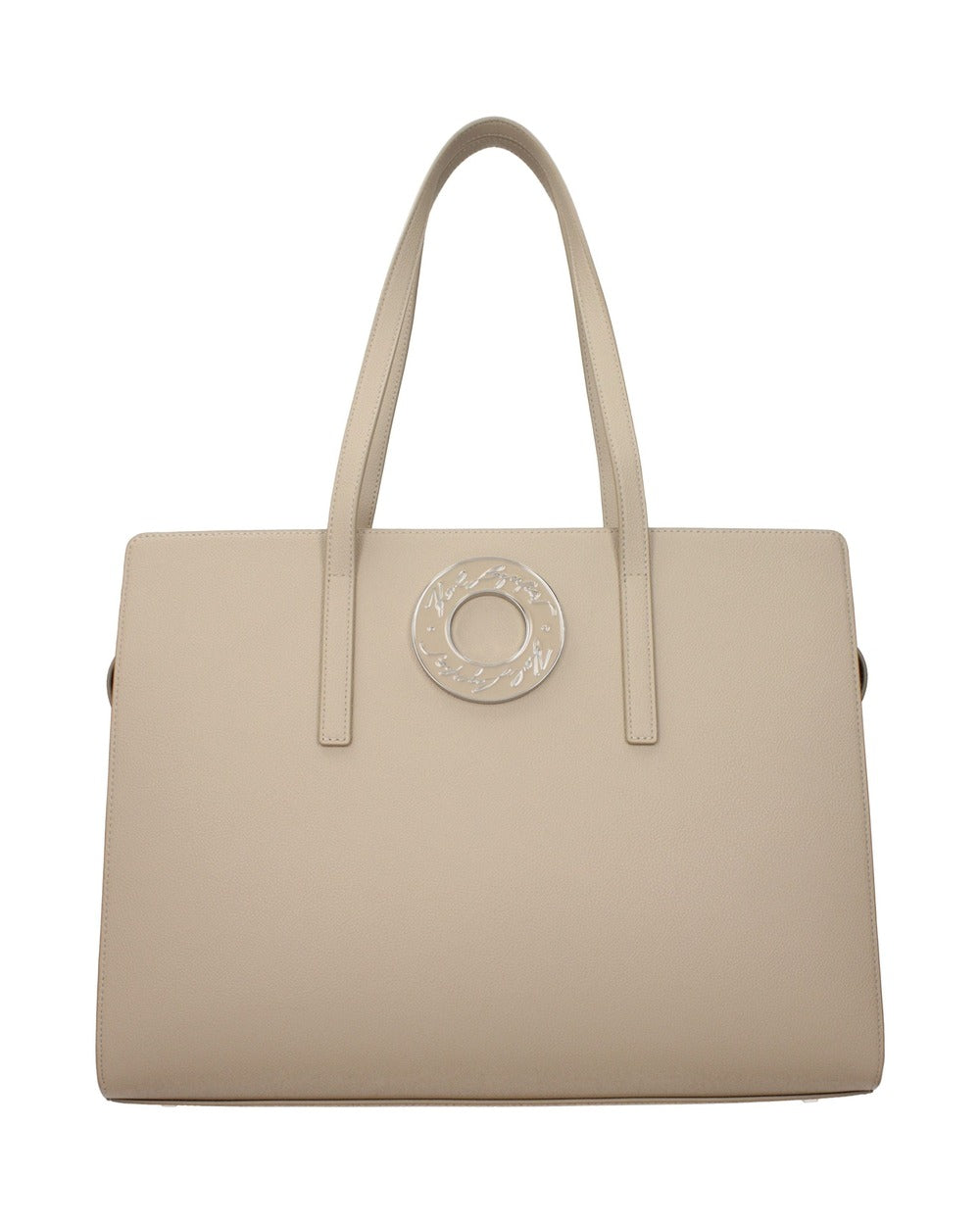 Karl Lagerfeld Beige Leather Shoulder Bag