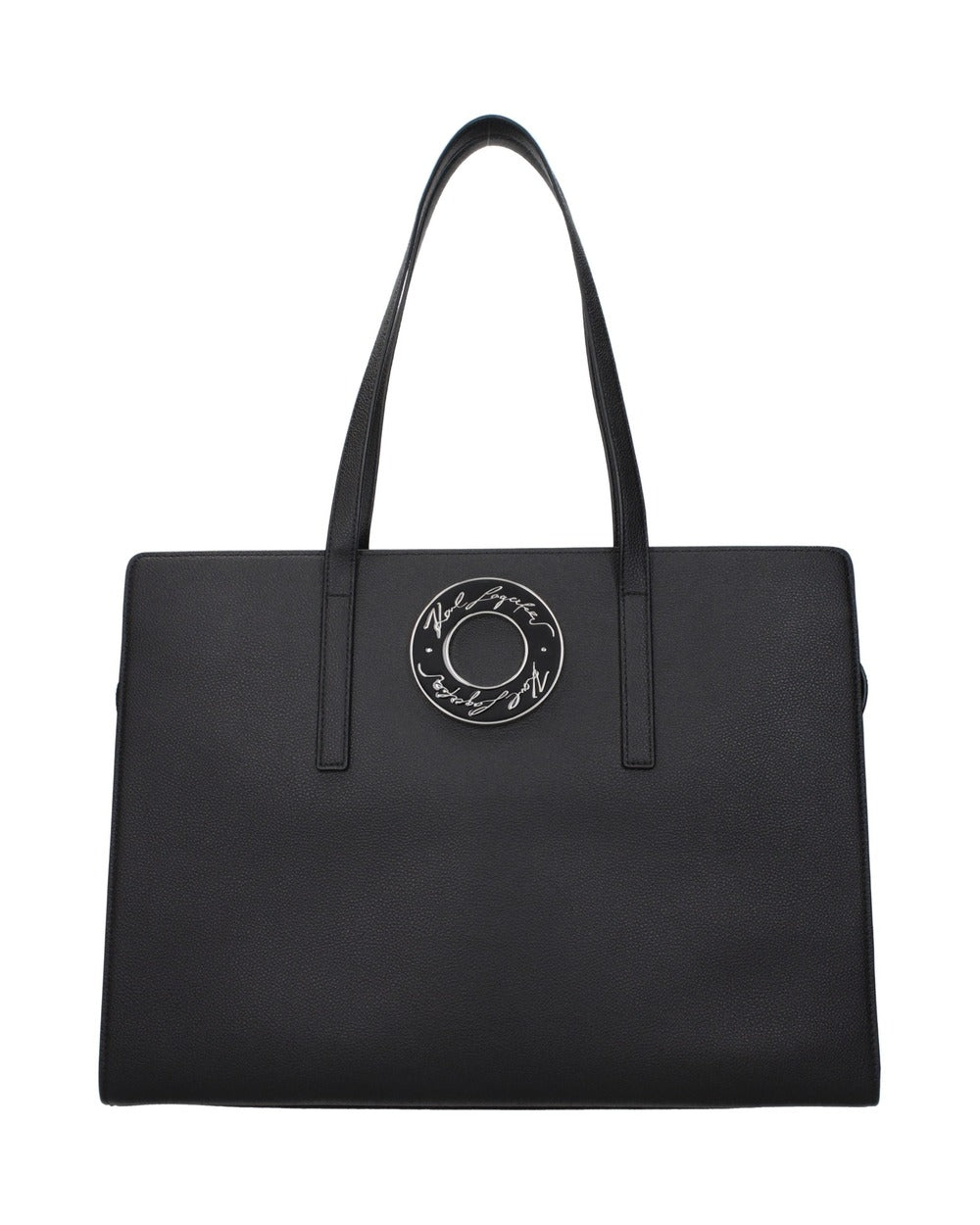 Karl Lagerfeld Black Leather Shoulder Bag