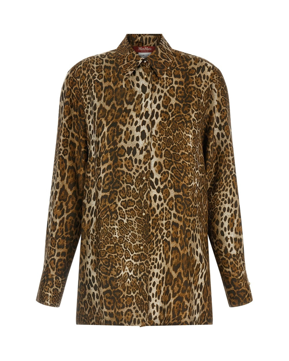Max Mara Brown Silk Blouse