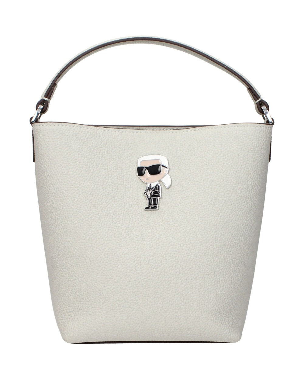 Karl Lagerfeld Gray Leather Handbag