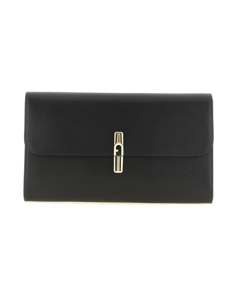 Furla Black Calfskin Clutch Bag
