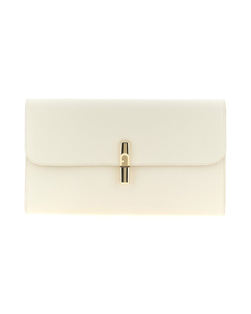 Furla White Calfskin Clutch Bag