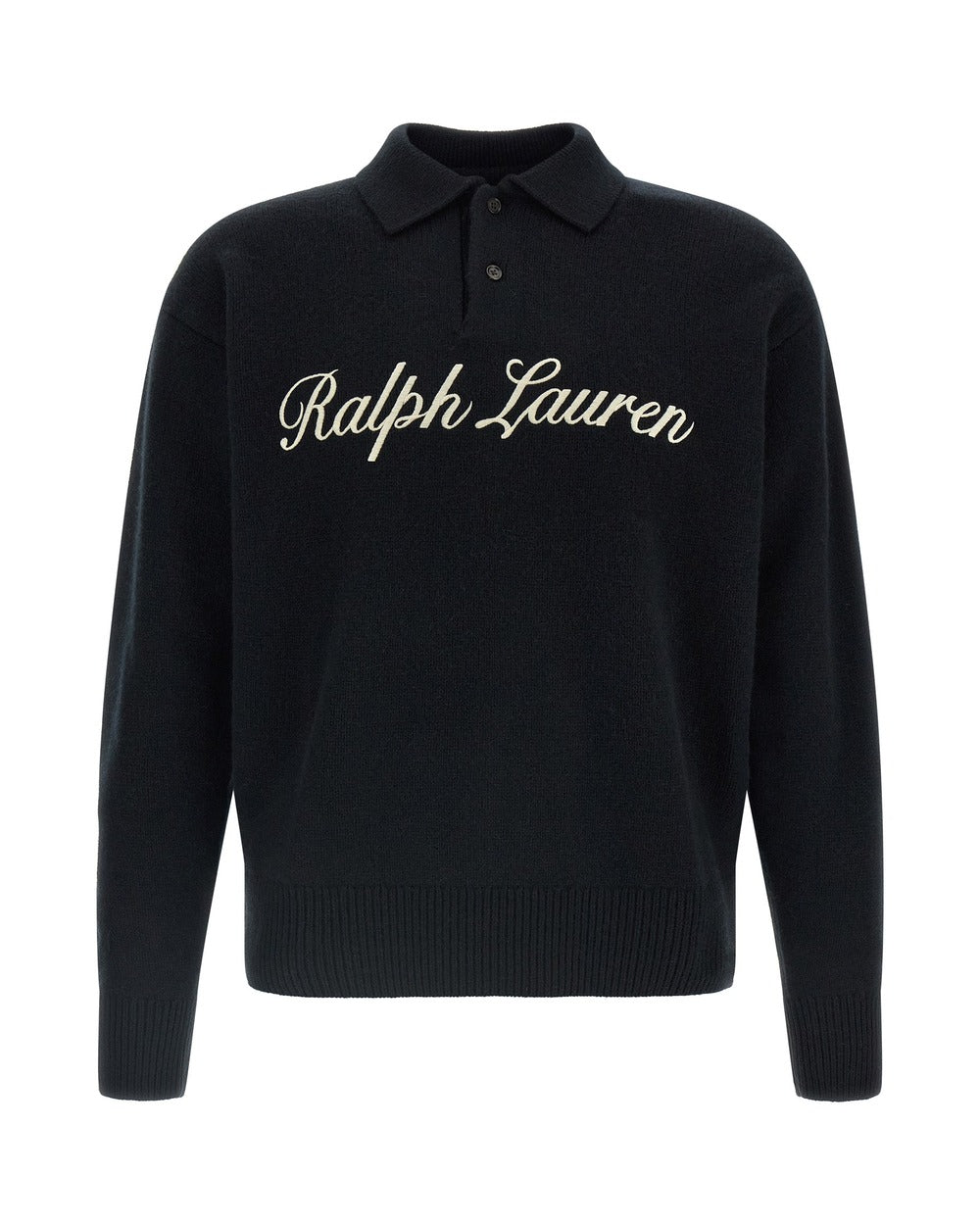 Polo Ralph Lauren Black Wool Polo Shirt