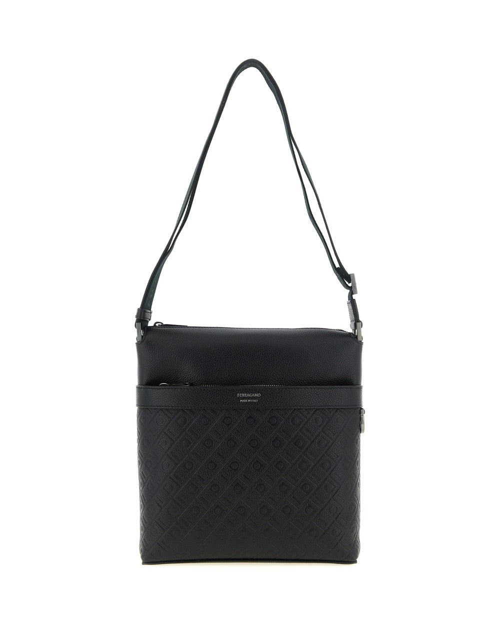 Ferragamo Black Calfskin Crossbody Bag