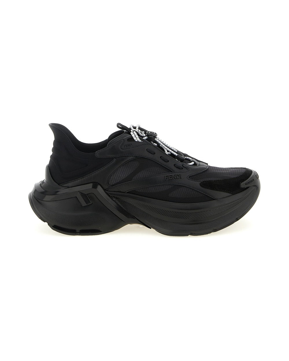 Fendi Black Calfskin Athletic Sneakers