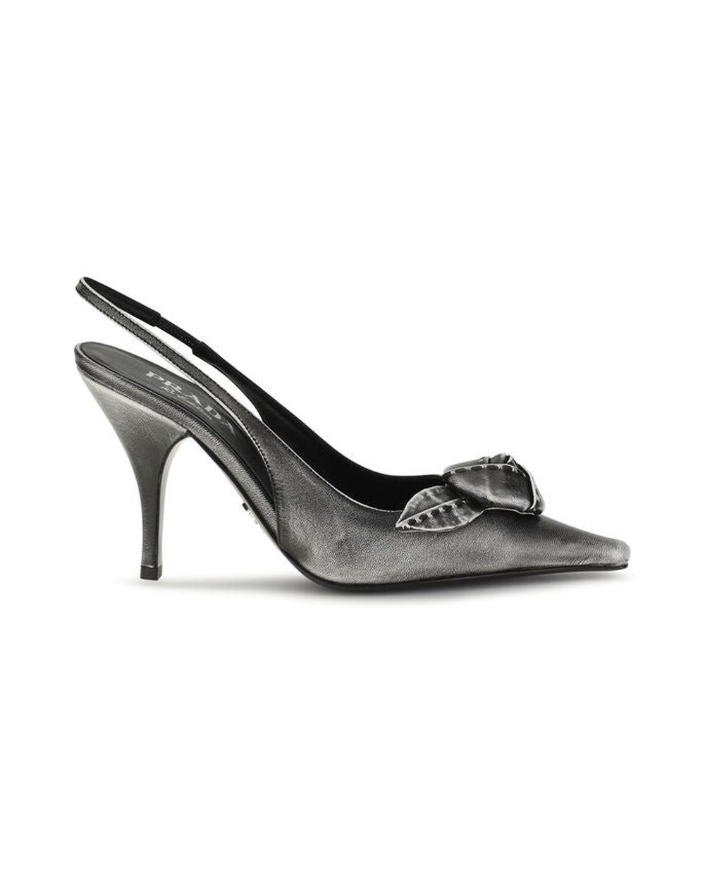 Prada Gray Goatskin High Heel Pumps