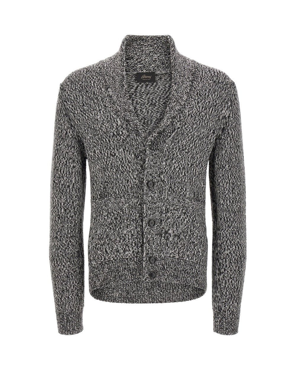 Brioni Bicolor Wool Cardigan