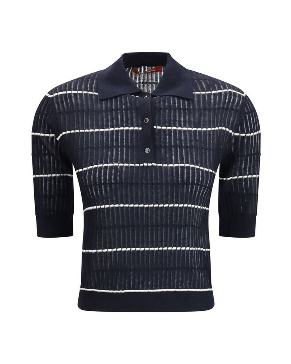 Max Mara Blue Silk Polo Shirt