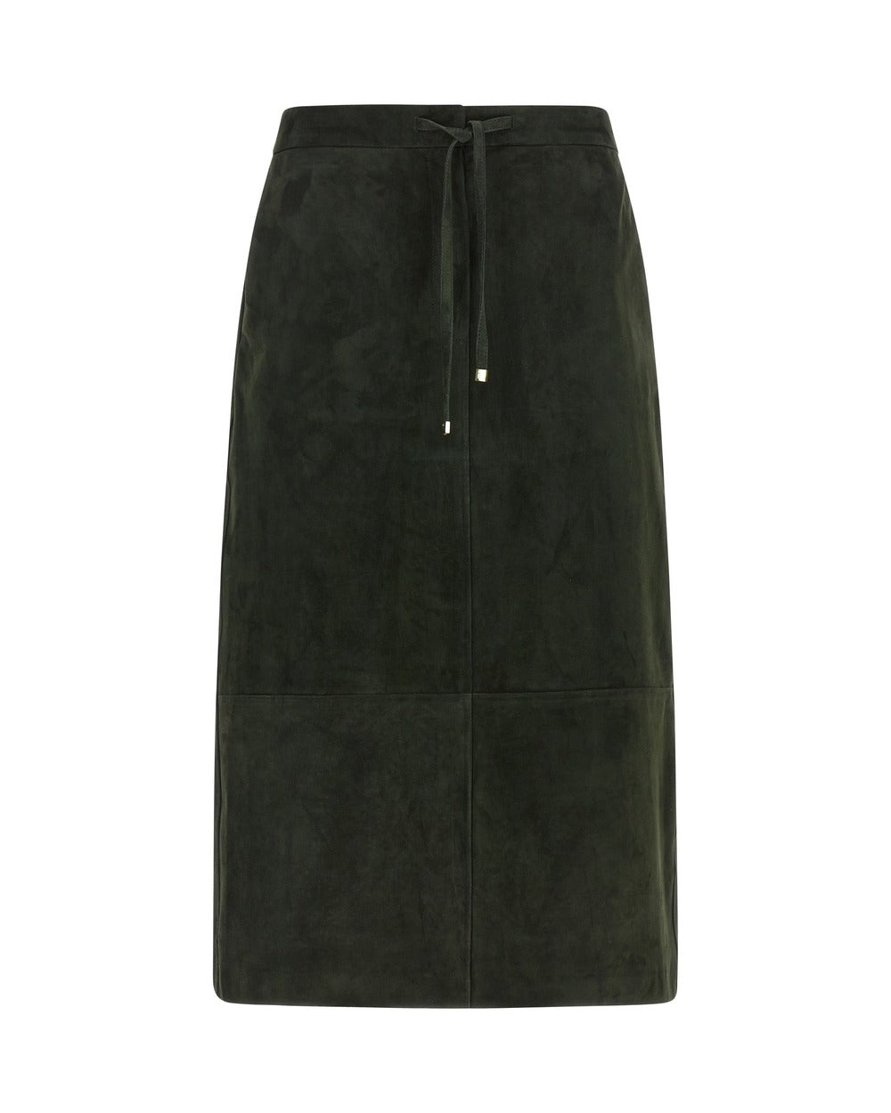 'S Max Mara Bicolor Lamb Leather Midi Skirt
