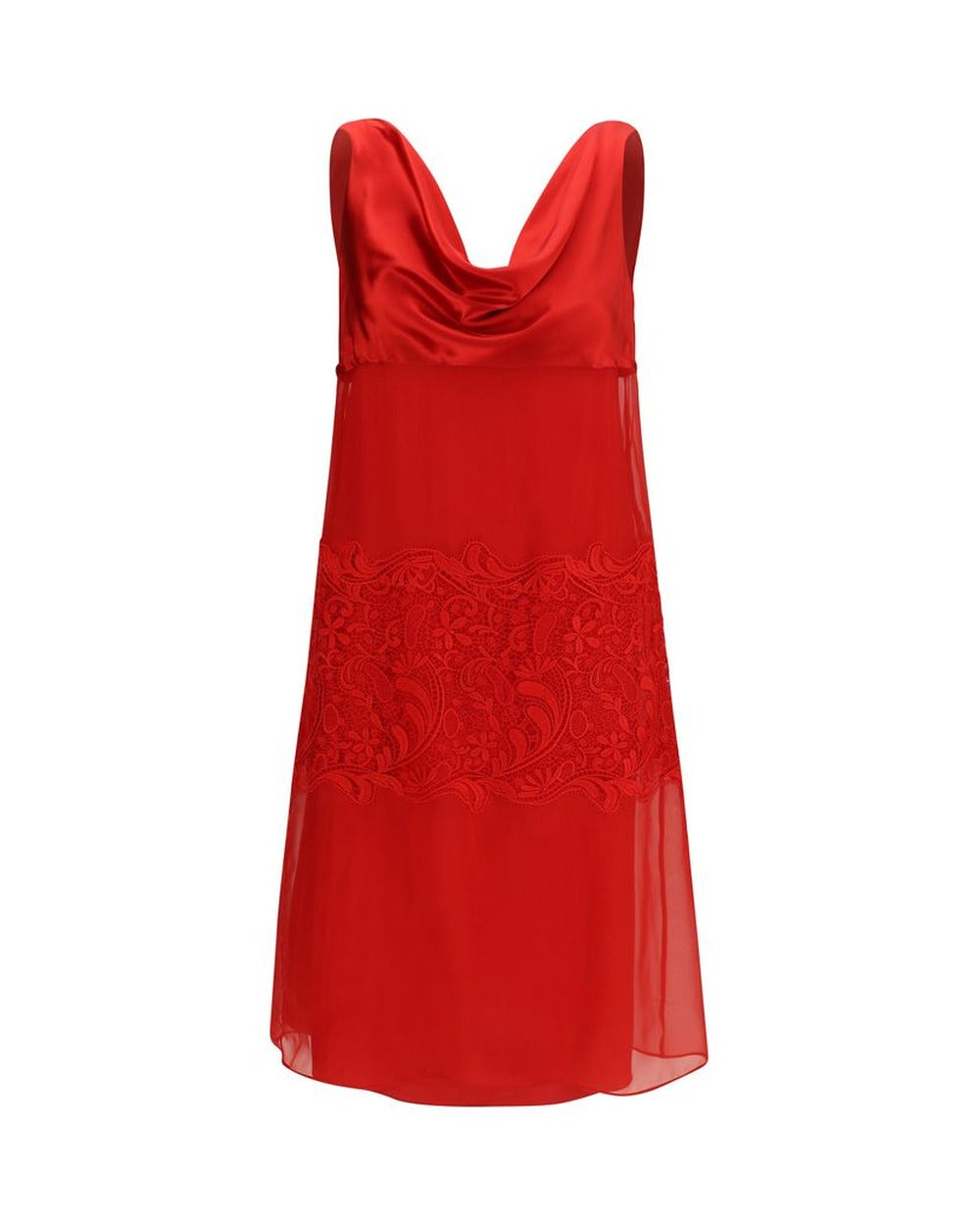Ferragamo Red Silk Cocktail Dress