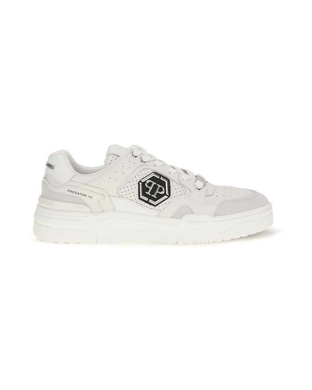 Philipp Plein White Polyester Low Top Sneakers