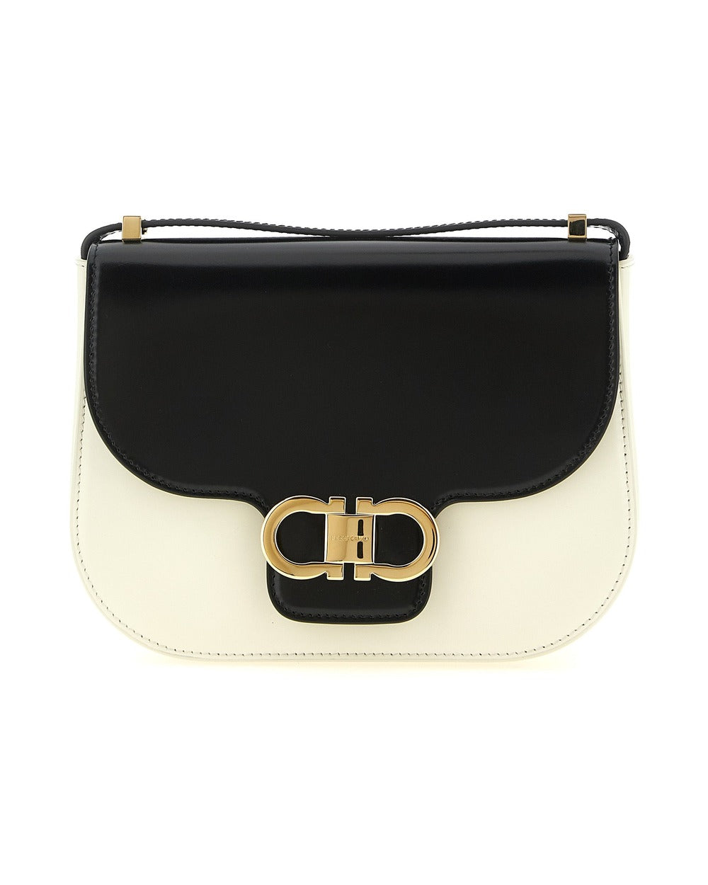 Ferragamo Bicolor Calfskin Crossbody Bag