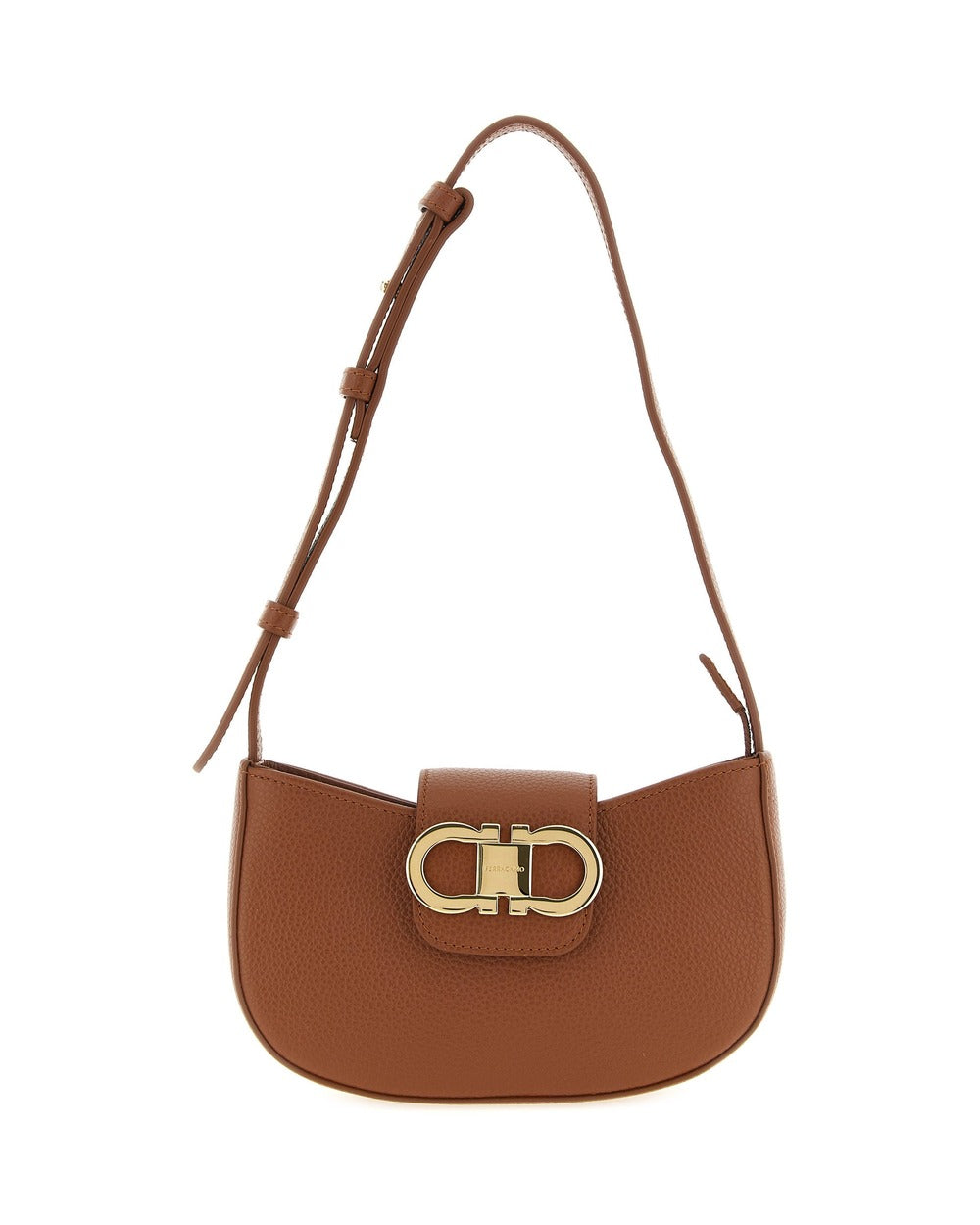 Ferragamo Brown Calfskin Shoulder Bag