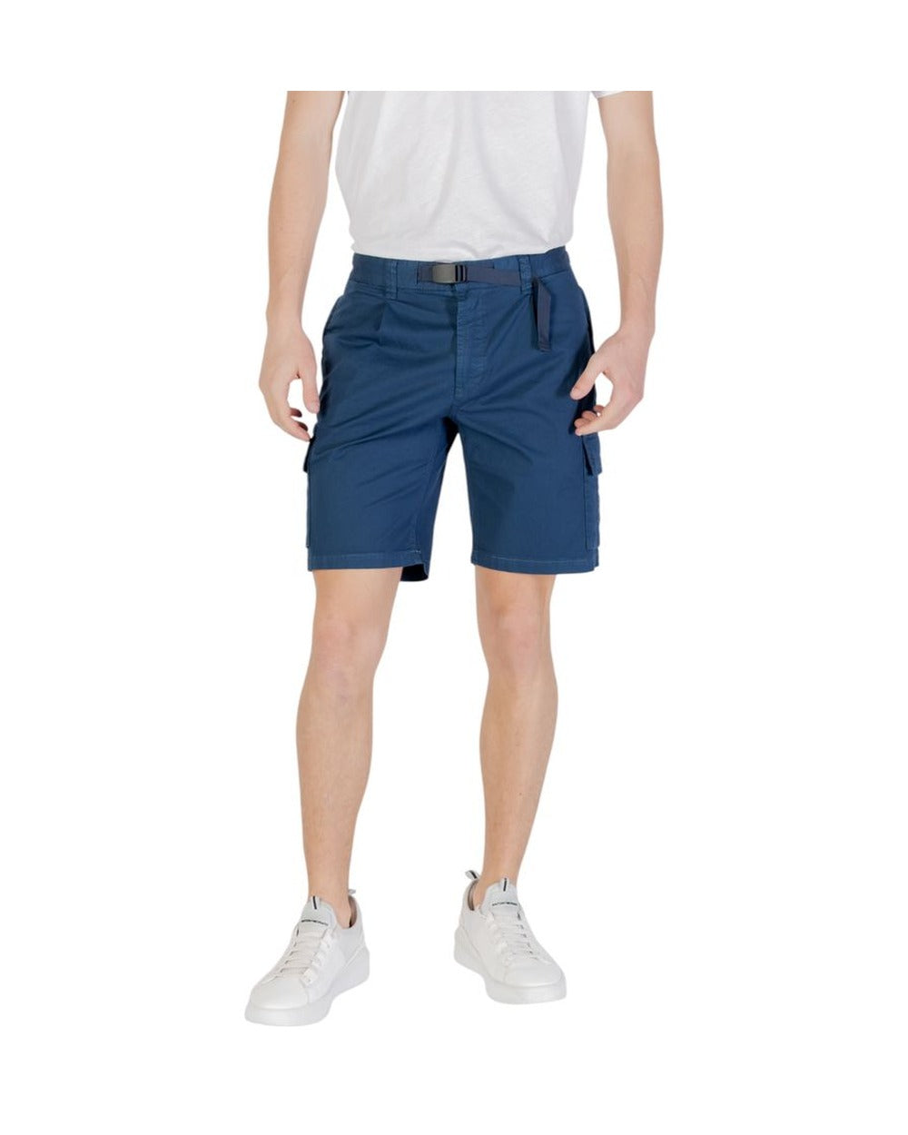 Hugo Boss Blue Cotton Bermuda Shorts