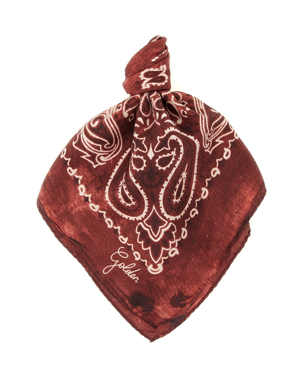Golden Goose Bordeaux Silk Foulard