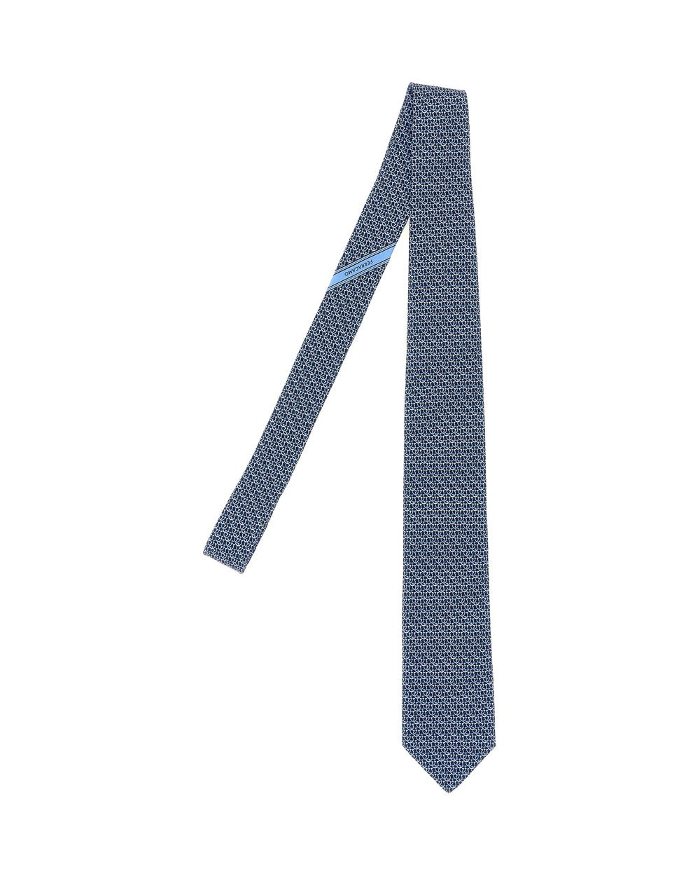 Ferragamo Blue Silk Scarf