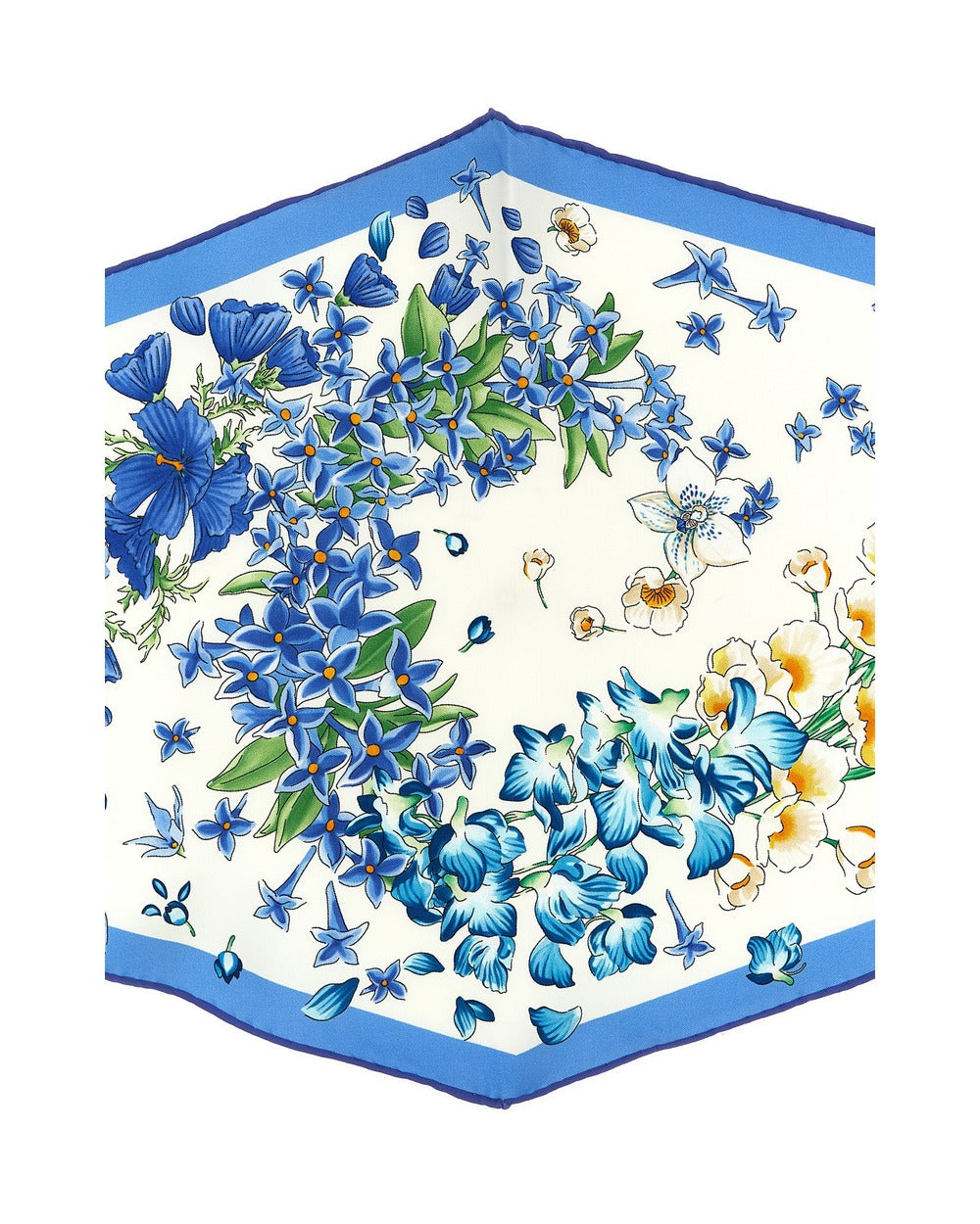 Ferragamo Blue Silk Foulard