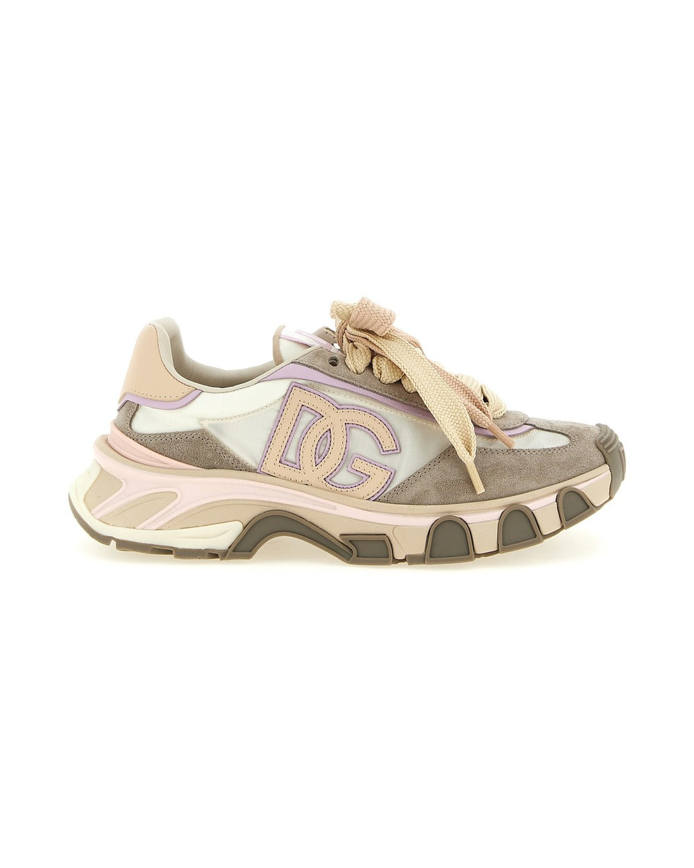 Dolce & Gabbana Beige Calfskin Athletic Sneakers
