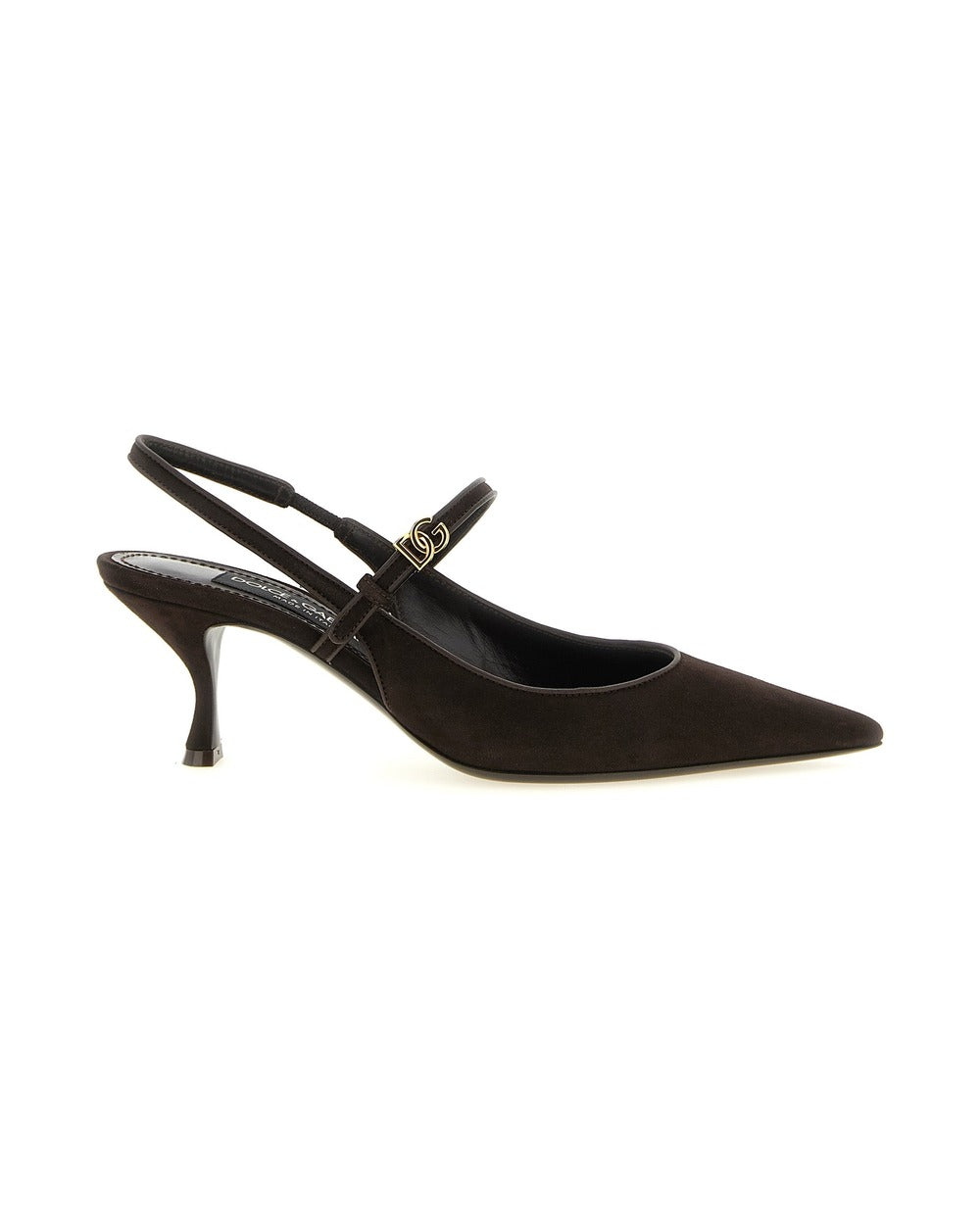 Dolce & Gabbana Brown Goatskin Mid Heel Pumps