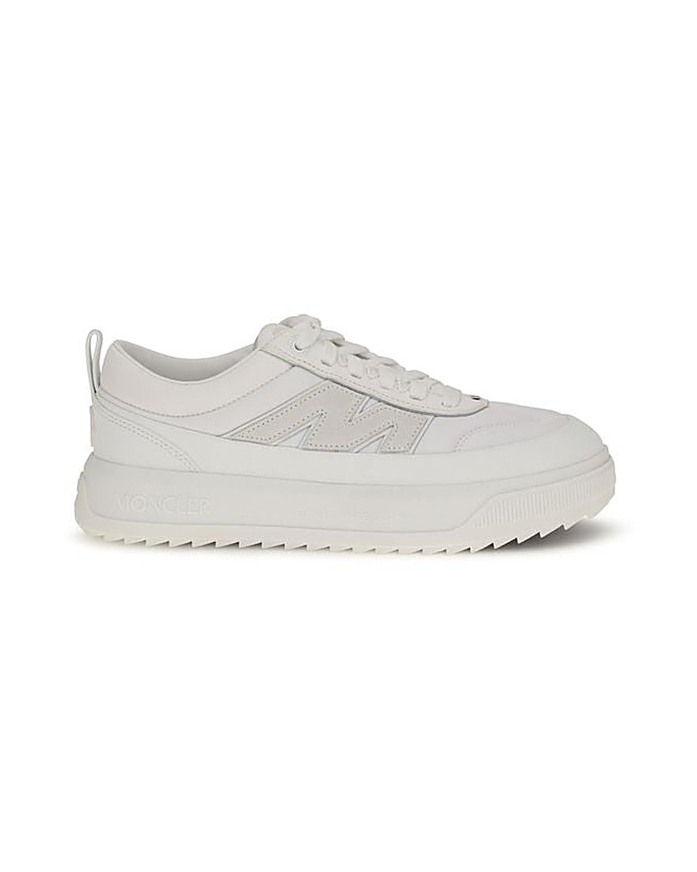 Moncler White Calf Leather Bos Taurus Athletic Sneakers
