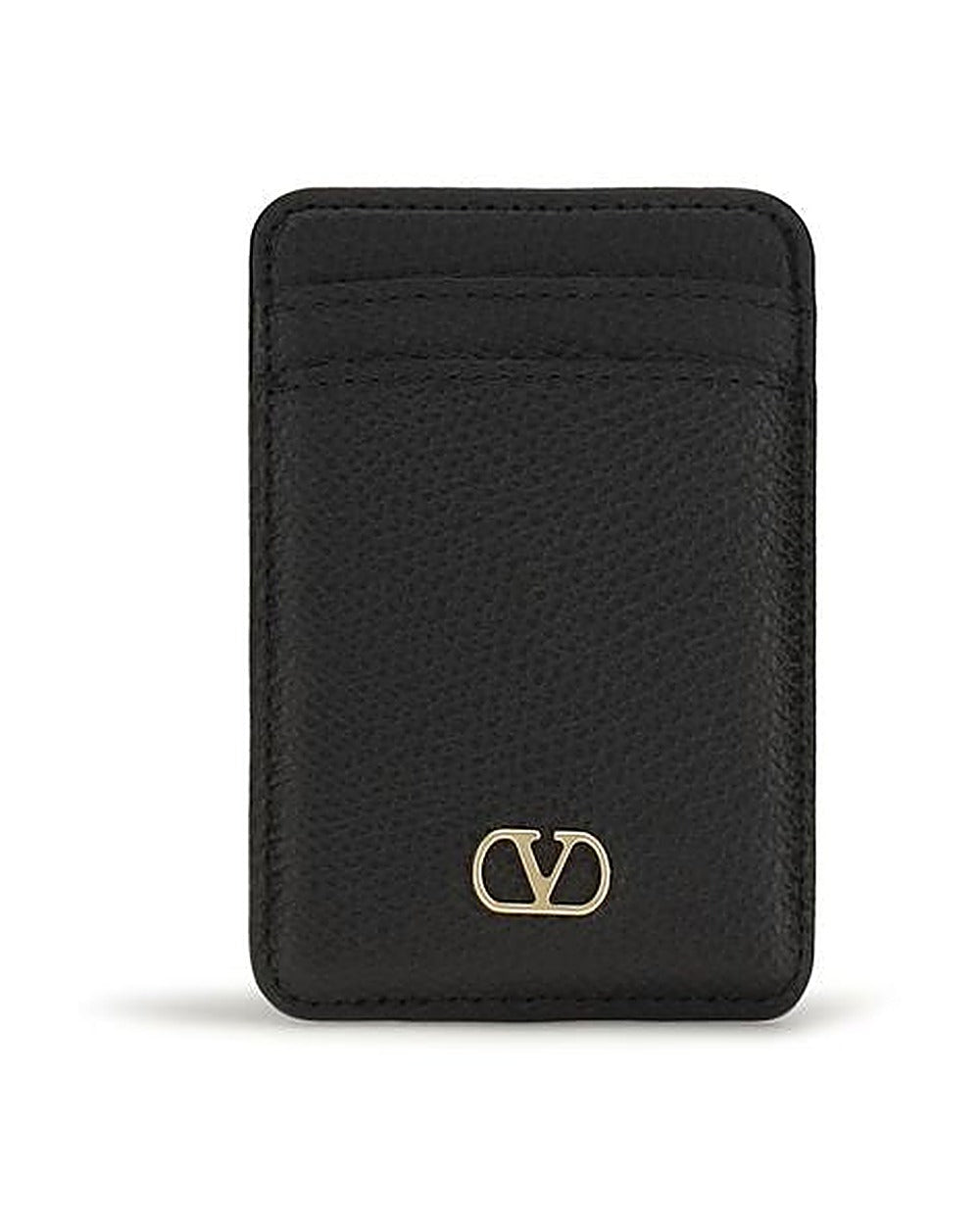 Valentino Garavani Black Calf Leather Bos Taurus Wallet