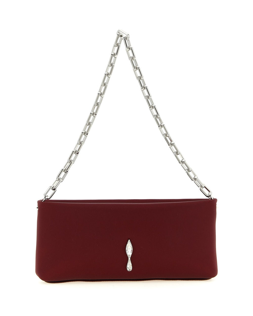 Christian Louboutin Bordeaux Elastane Clutch Bag