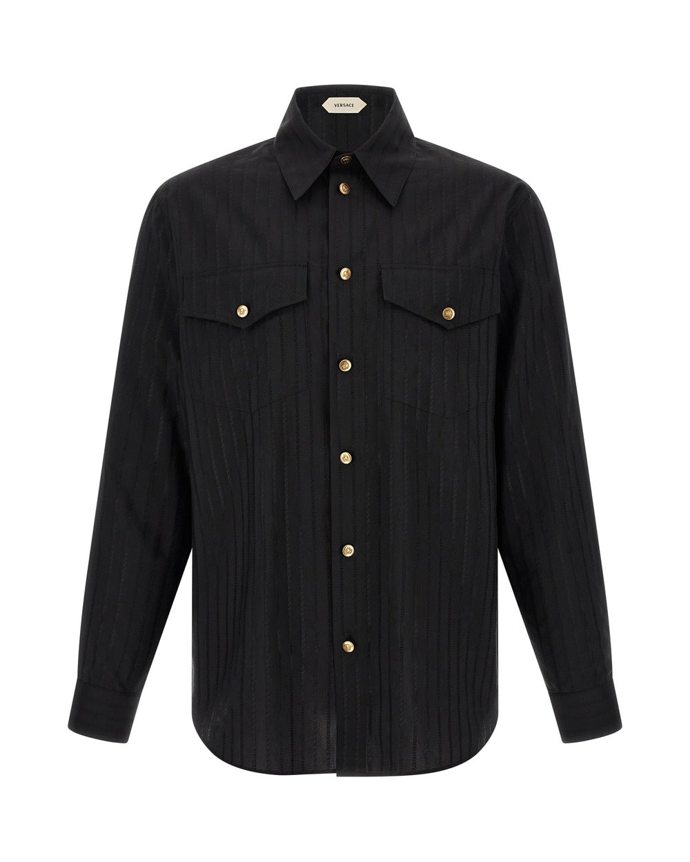 Versace Black Cotton Blouse