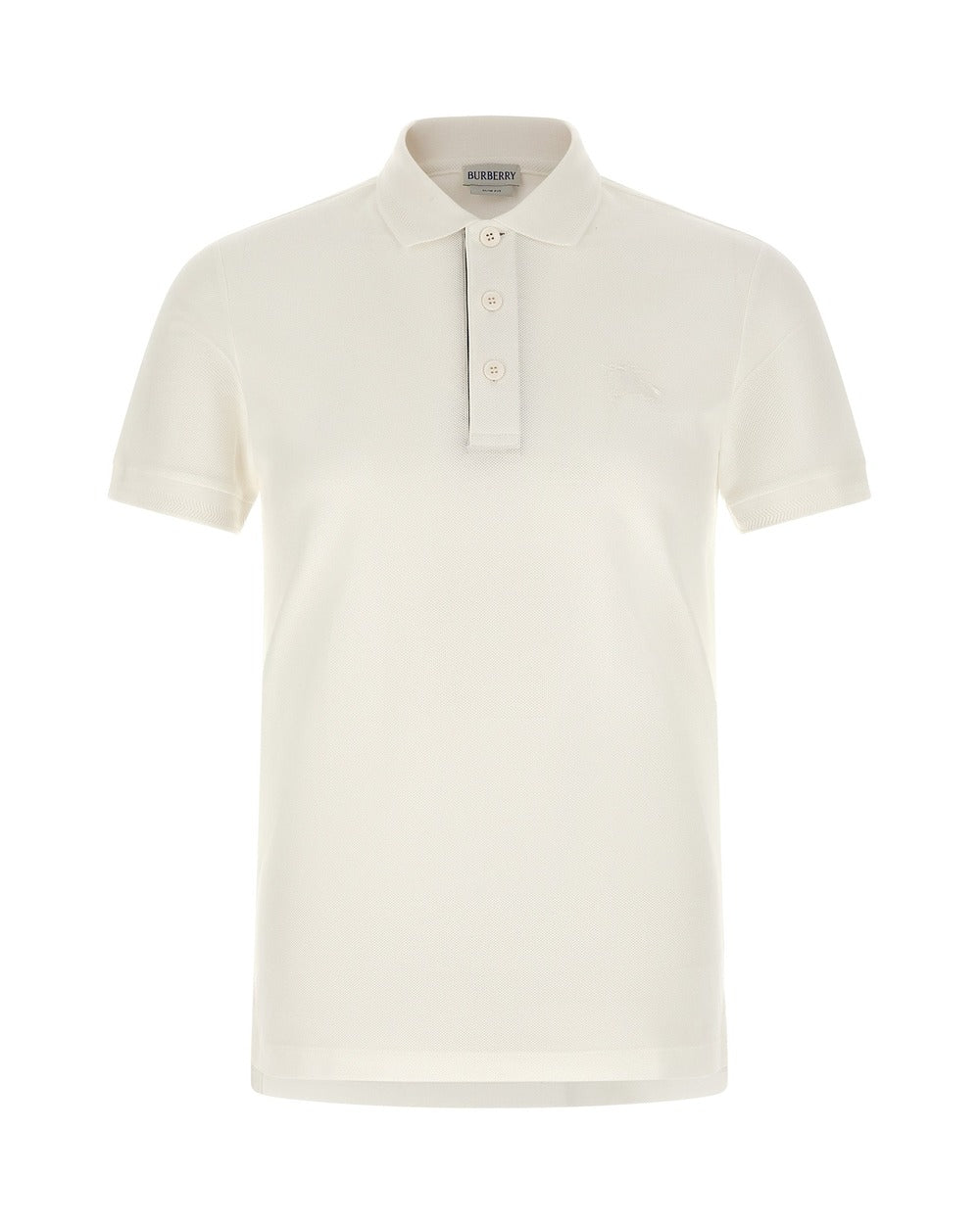 Burberry White Cotton Polo Shirt