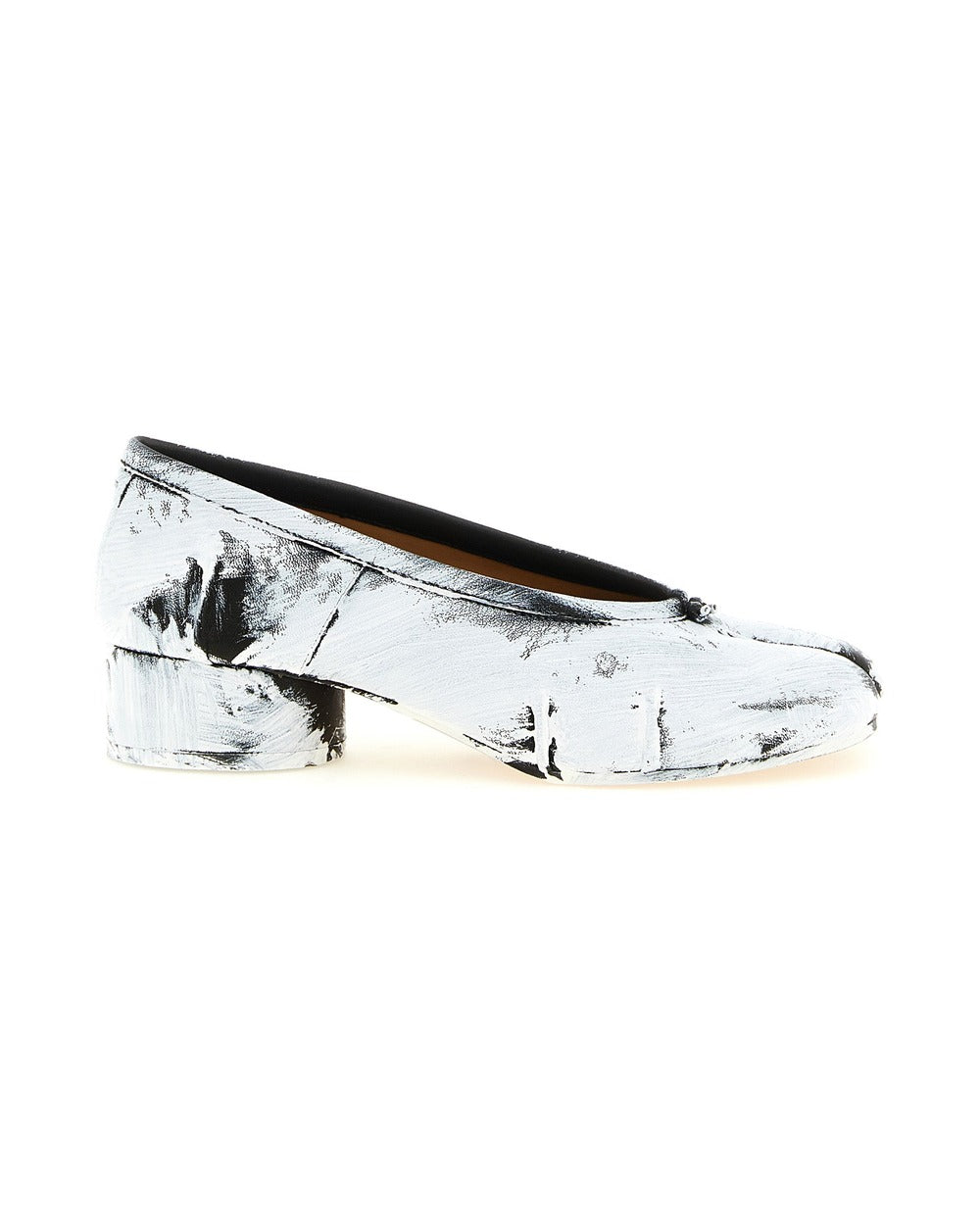 Maison Margiela Bicolor Lambskin Mid Heel Pumps