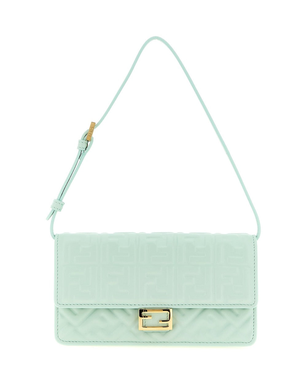 Fendi Bicolor Lamb Leather Shoulder Bag