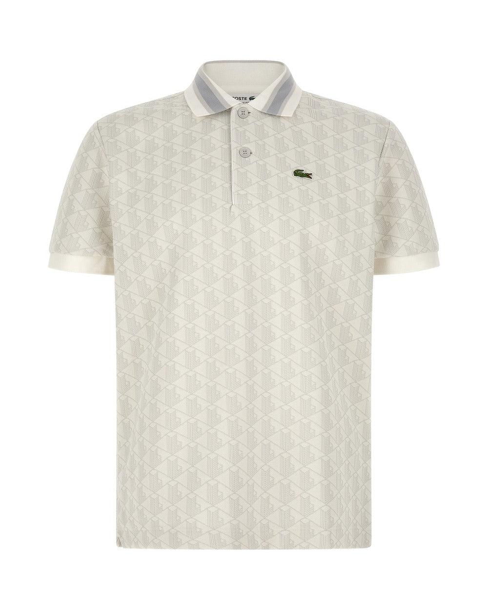 Lacoste White Polyester Polo Shirt