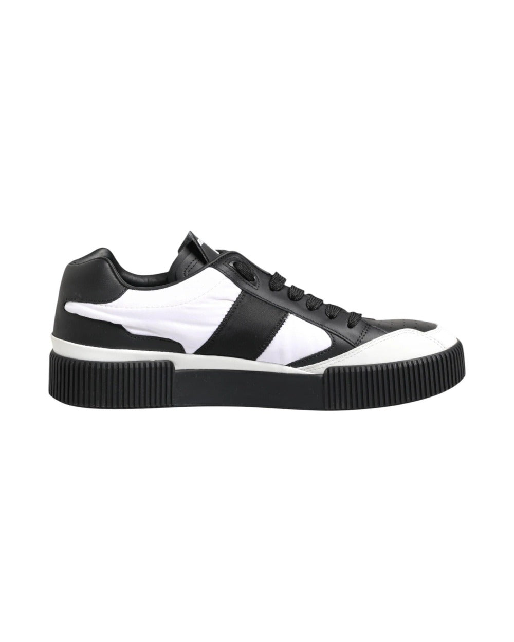 Dolce & Gabbana Black White MIAMI Low Top Men Sneakers Shoes