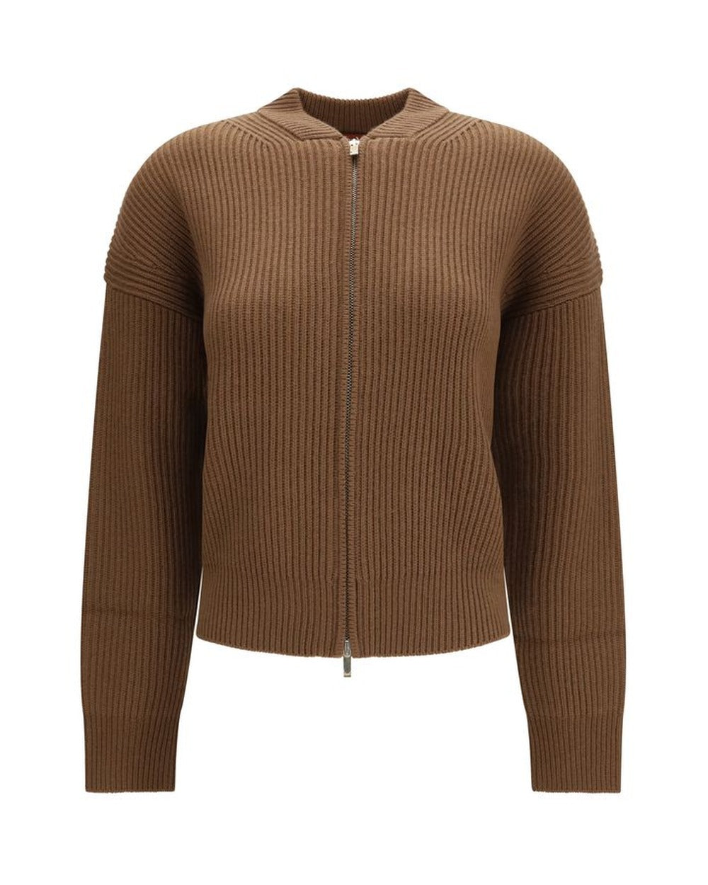 Max Mara Brown Wool Oves Aries Cardigan