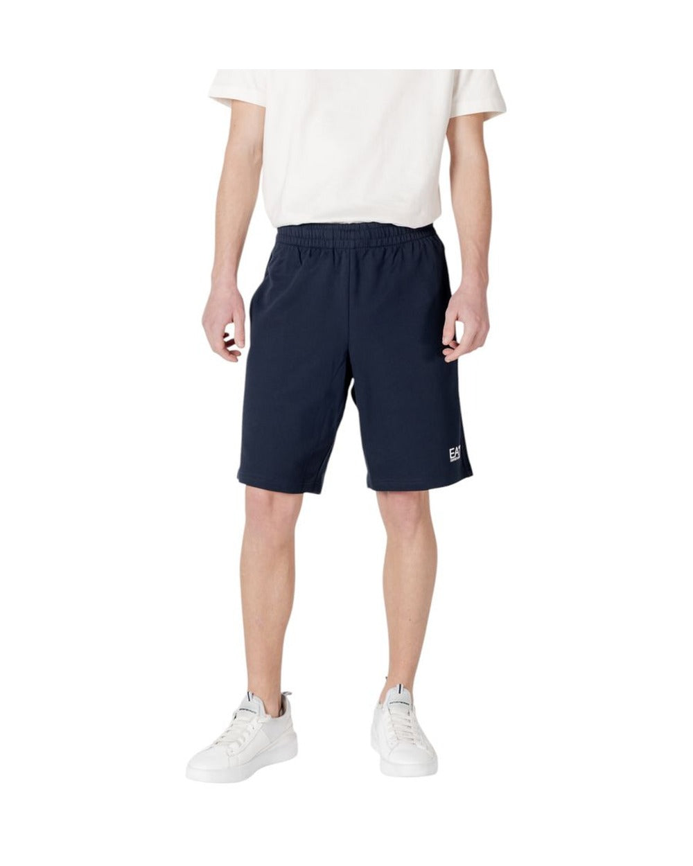 EA7 Emporio Armani Blue Cotton Bermuda Shorts
