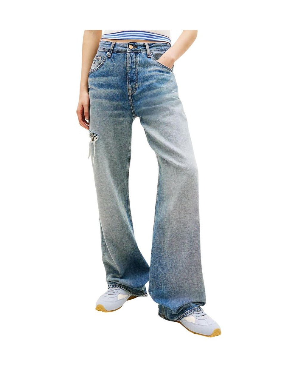 Tommy Hilfiger Jeans Blue Recycled Cotton Boyfriend Jeans