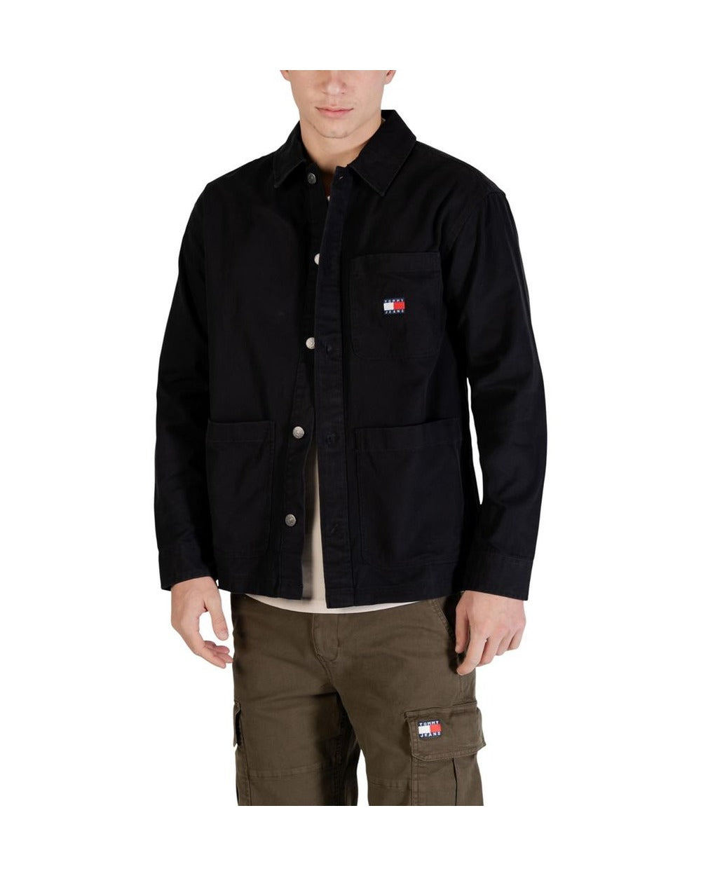 Tommy Hilfiger Jeans Black Recycled Cotton Jacket