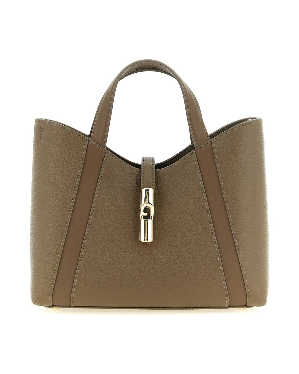 Furla Gray Calfskin Tote Bag